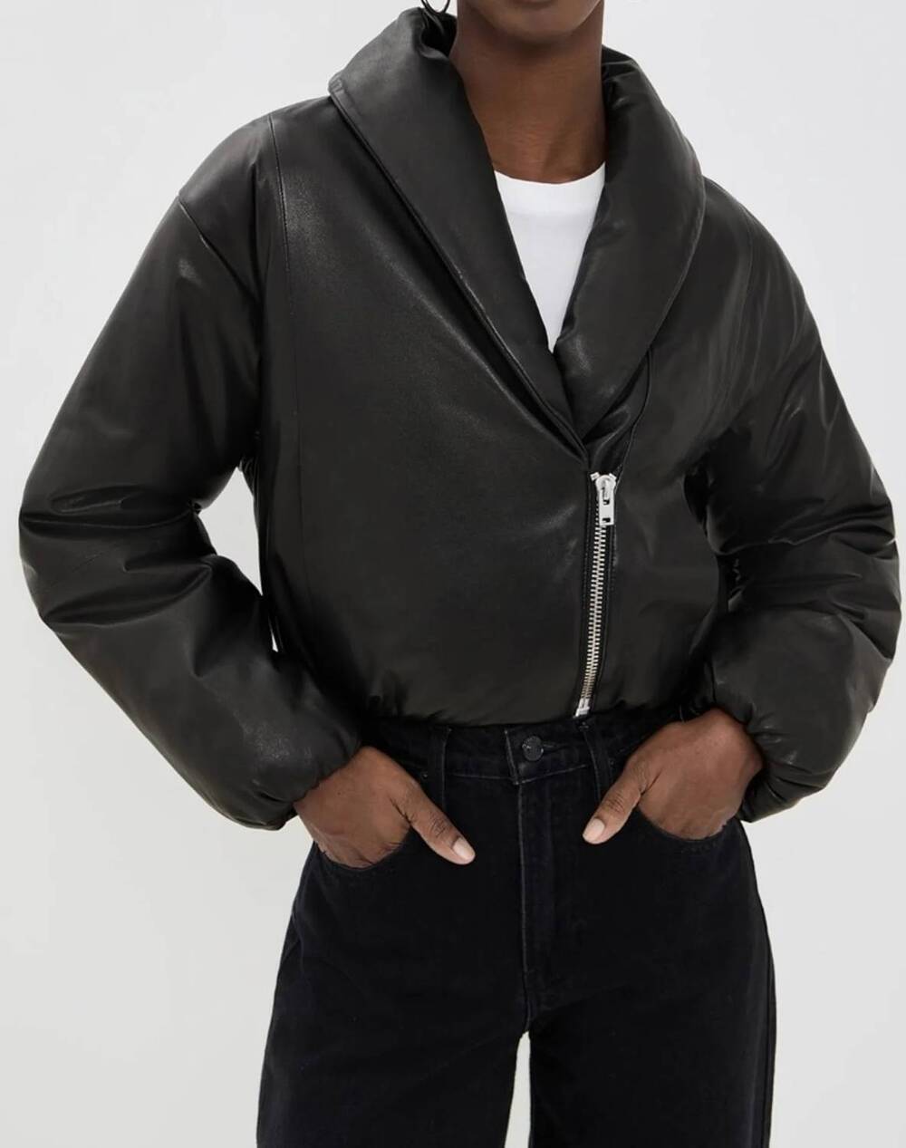 NEW IRO PARIS auxence leather jacket in black